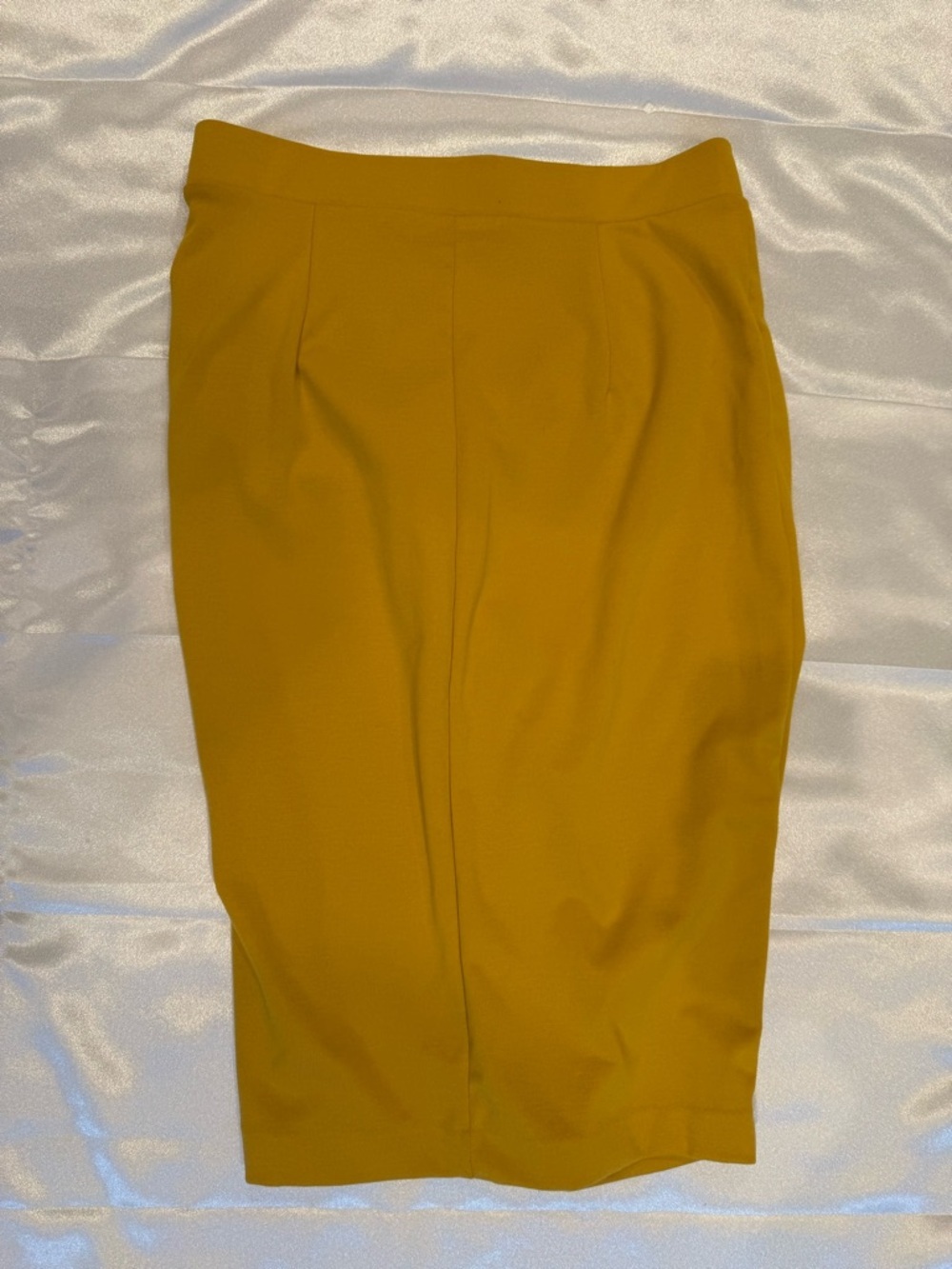 Dynamite Mustard Twist-Front Pencil Skirt — image 5 of 6